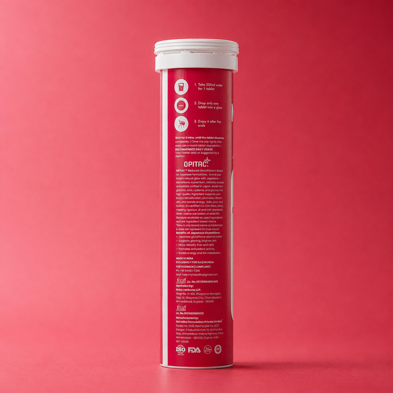 NOKA Japanese Glutathione 500mg Effervescent Tablets